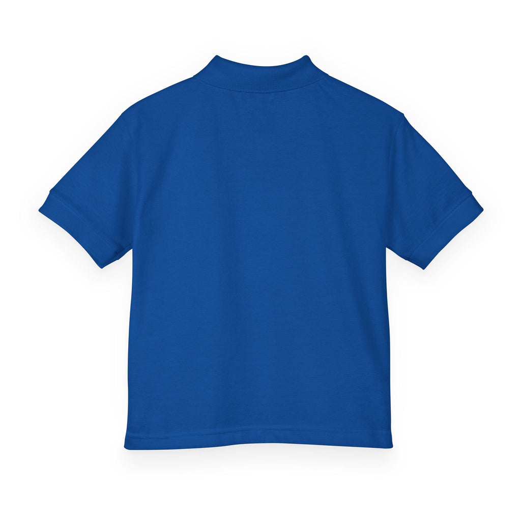 Youth LBC Gold Logo Polo Shirt  — DryBlend® Jersey School Uniform with Small Embroidered Logo