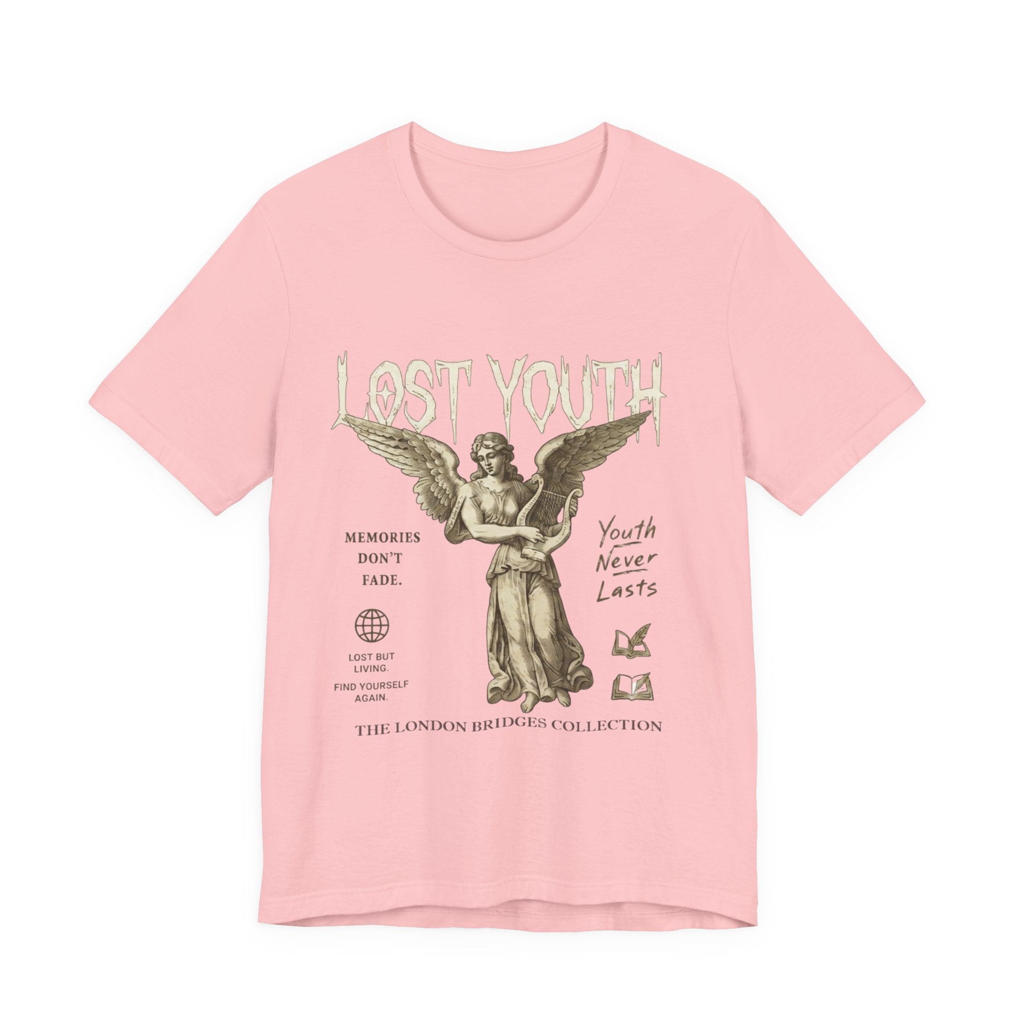 Lost Youth Angel Tee — Vintage Statue Graphic T-Shirt