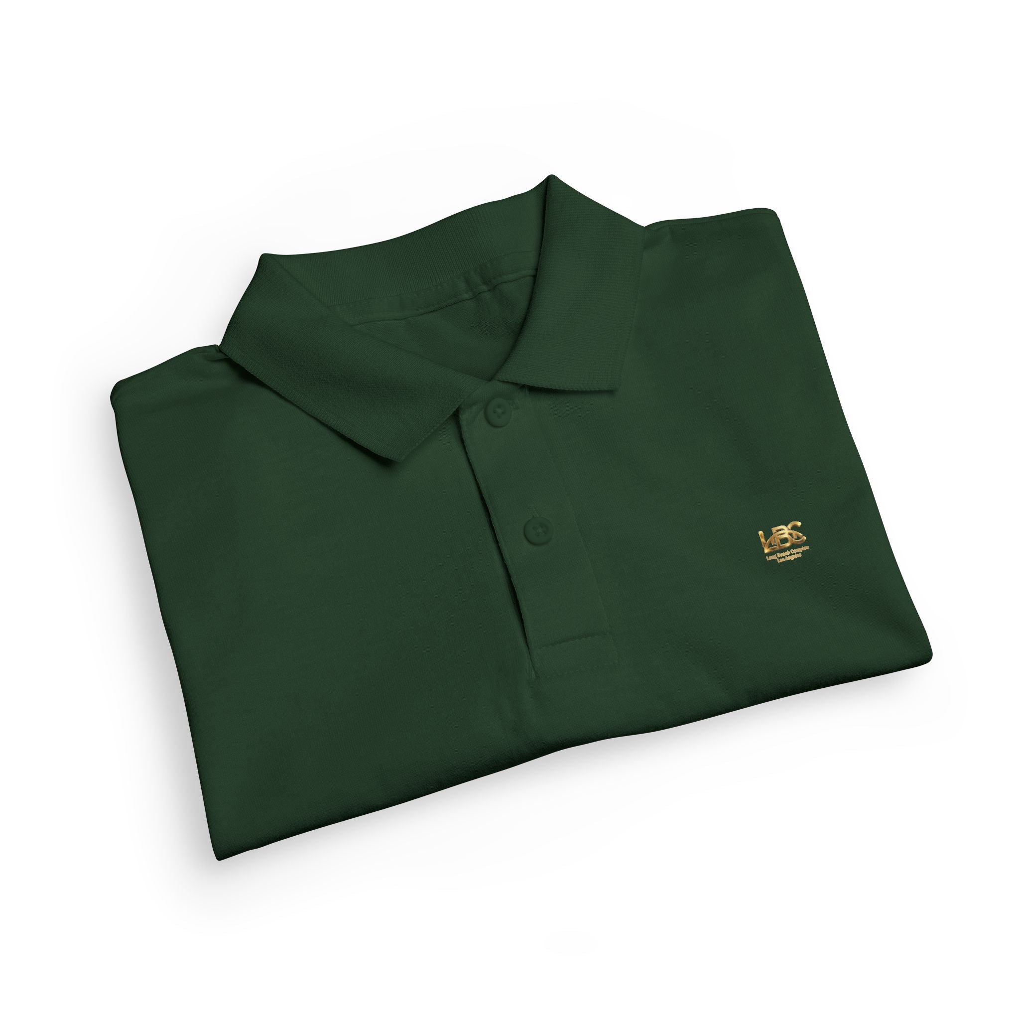 Youth LBC Gold Logo Polo Shirt  — DryBlend® Jersey School Uniform with Small Embroidered Logo