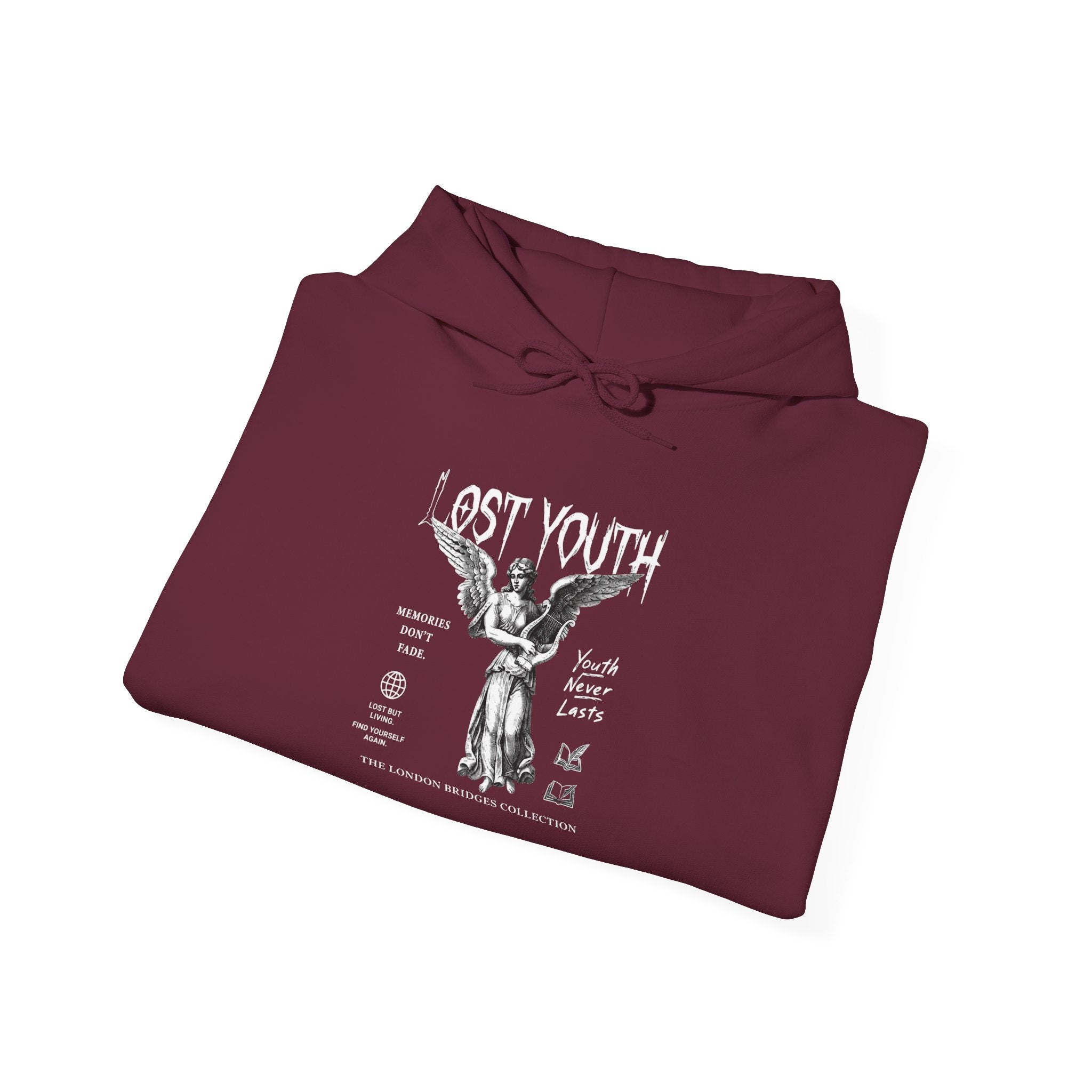 Lost Youth Graphic Hoodie — London Bridges Collection Vintage Art Streetwear