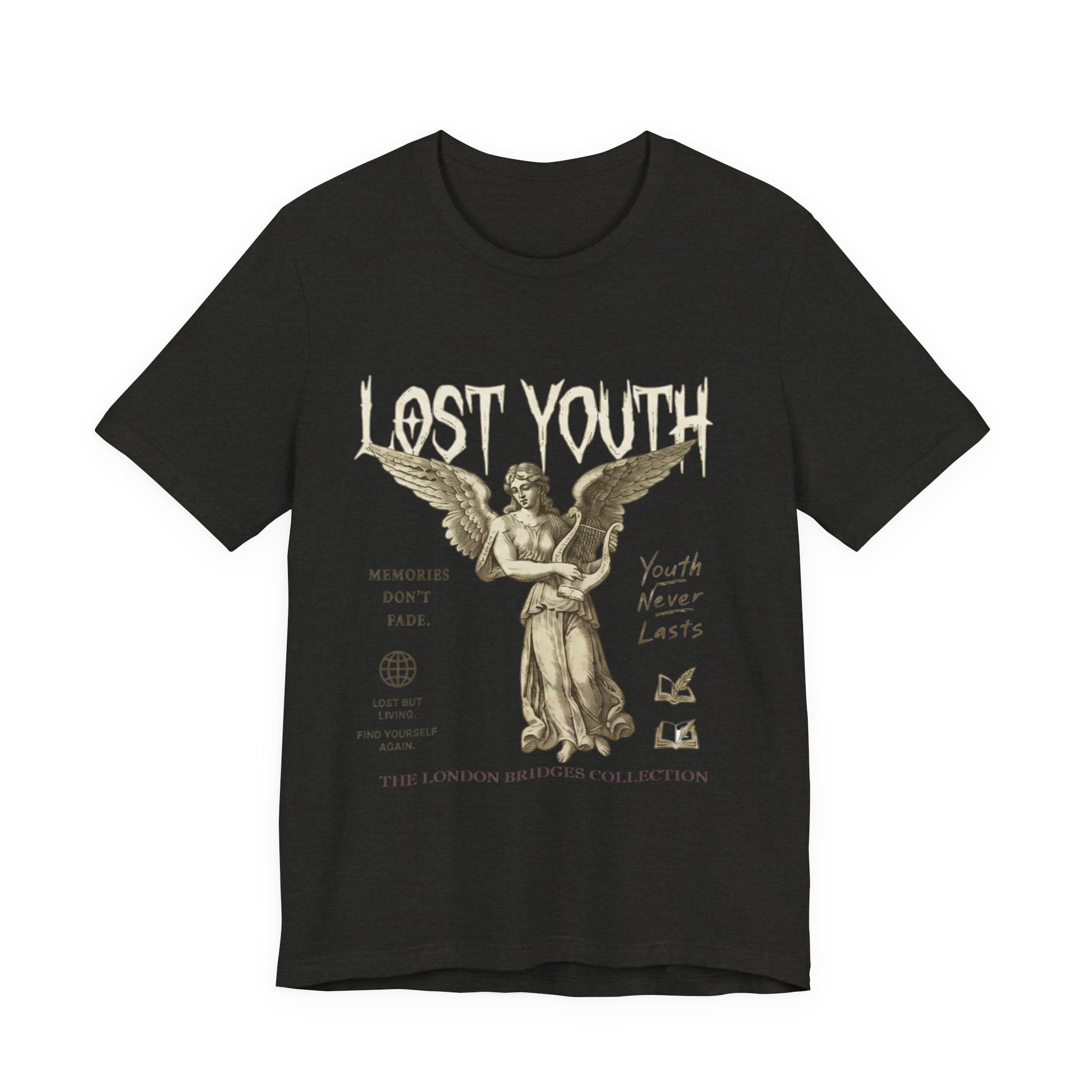 Lost Youth Angel Tee — Vintage Statue Graphic T-Shirt