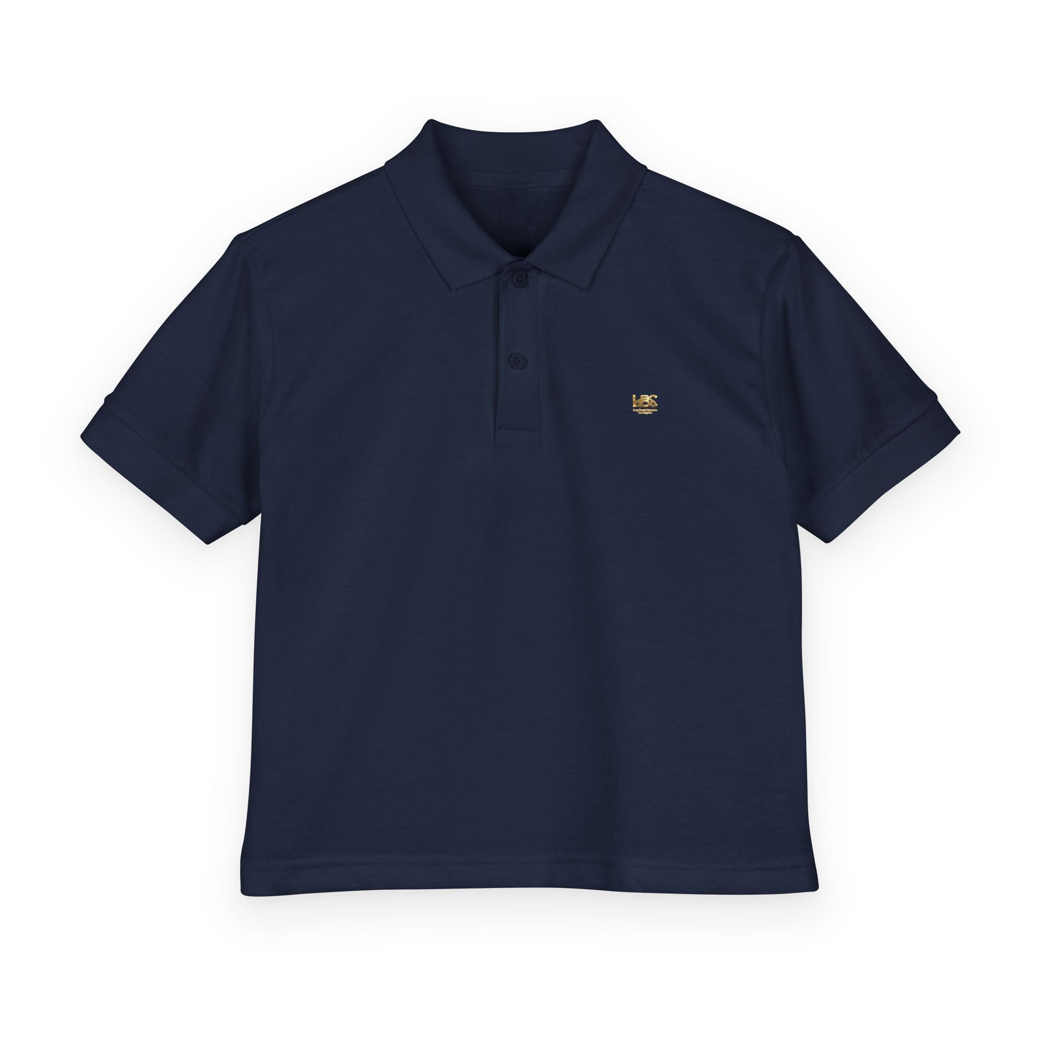 Youth LBC Gold Logo Polo Shirt  — DryBlend® Jersey School Uniform with Small Embroidered Logo
