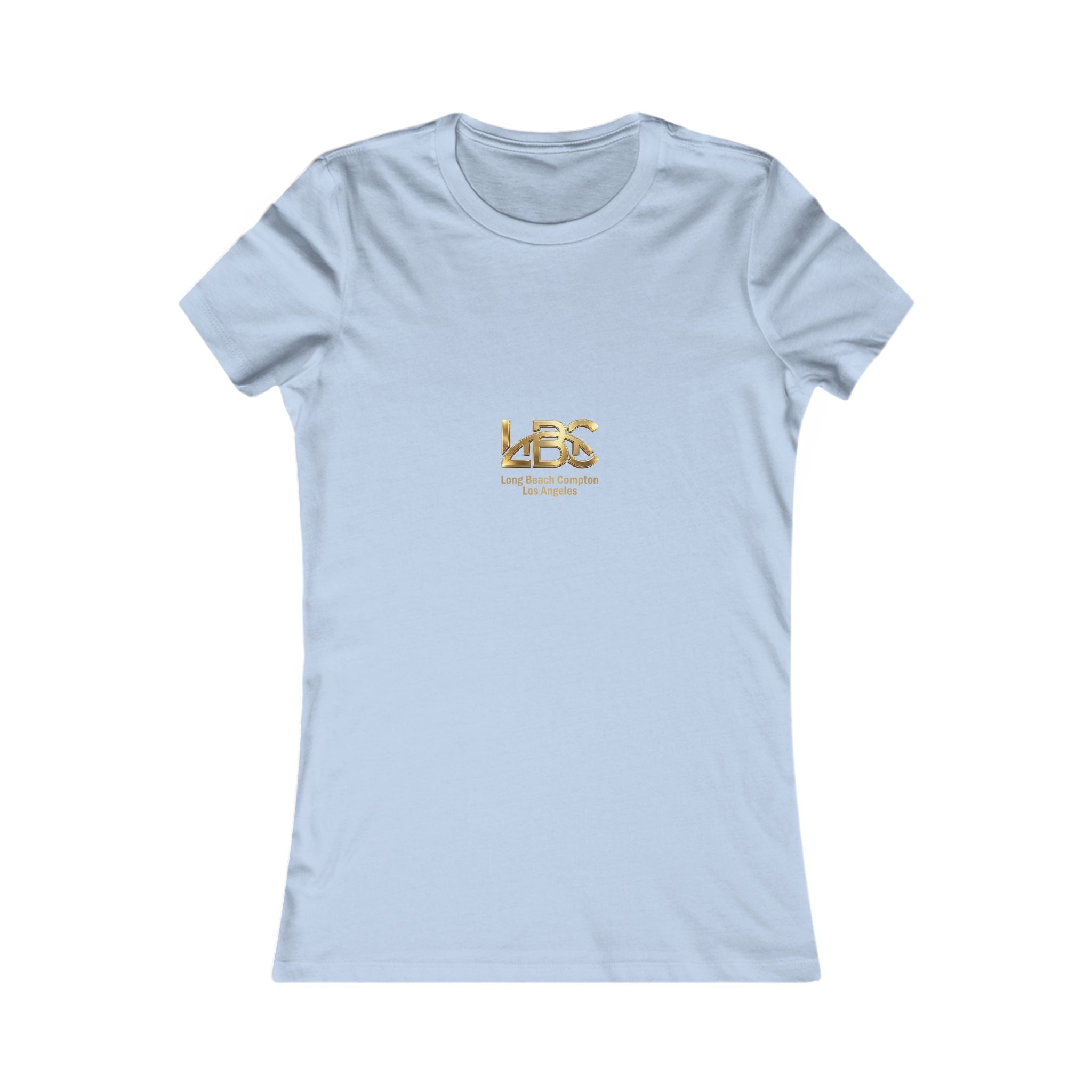 Women's Favorite Tee — 'LBC' Gold Logo Chest T-Shirt
