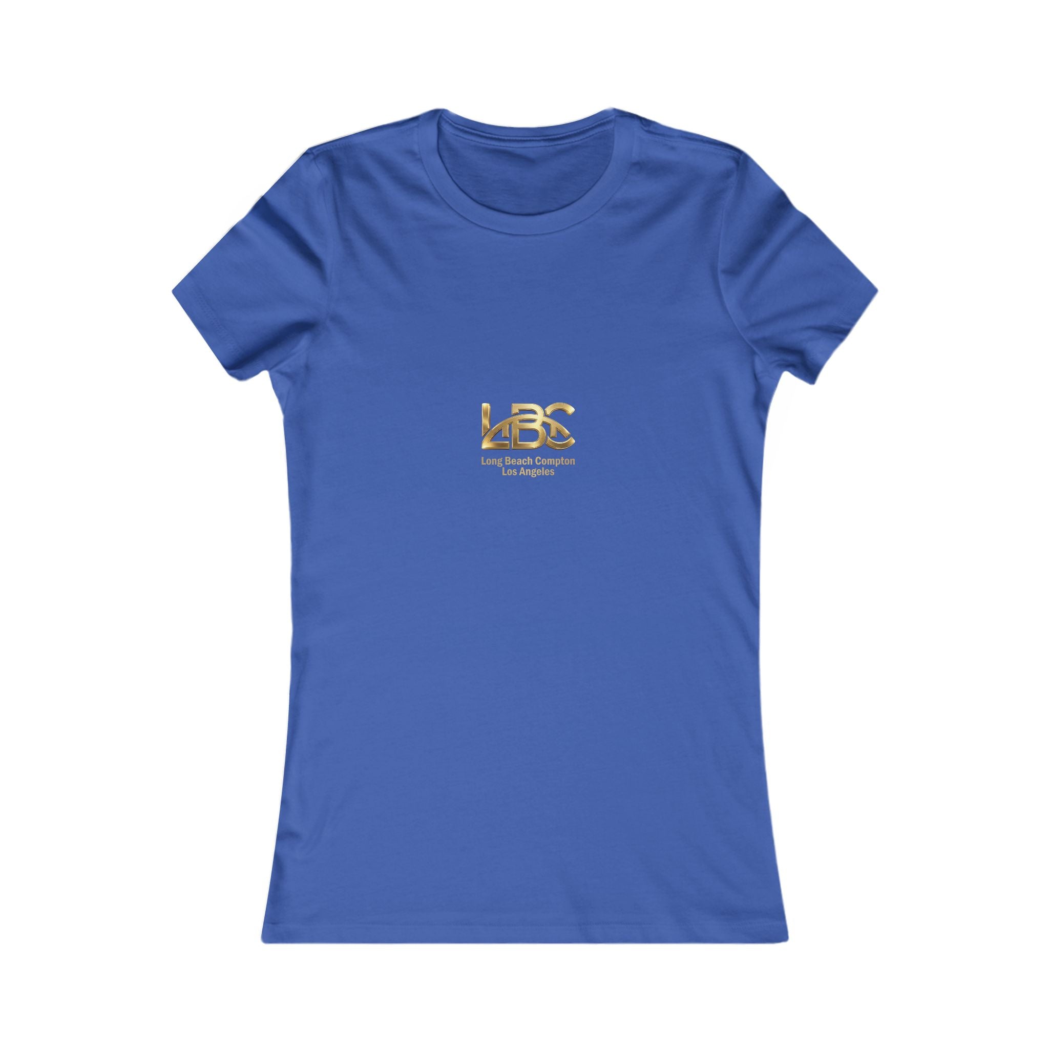 Women's Favorite Tee — 'LBC' Gold Logo Chest T-Shirt