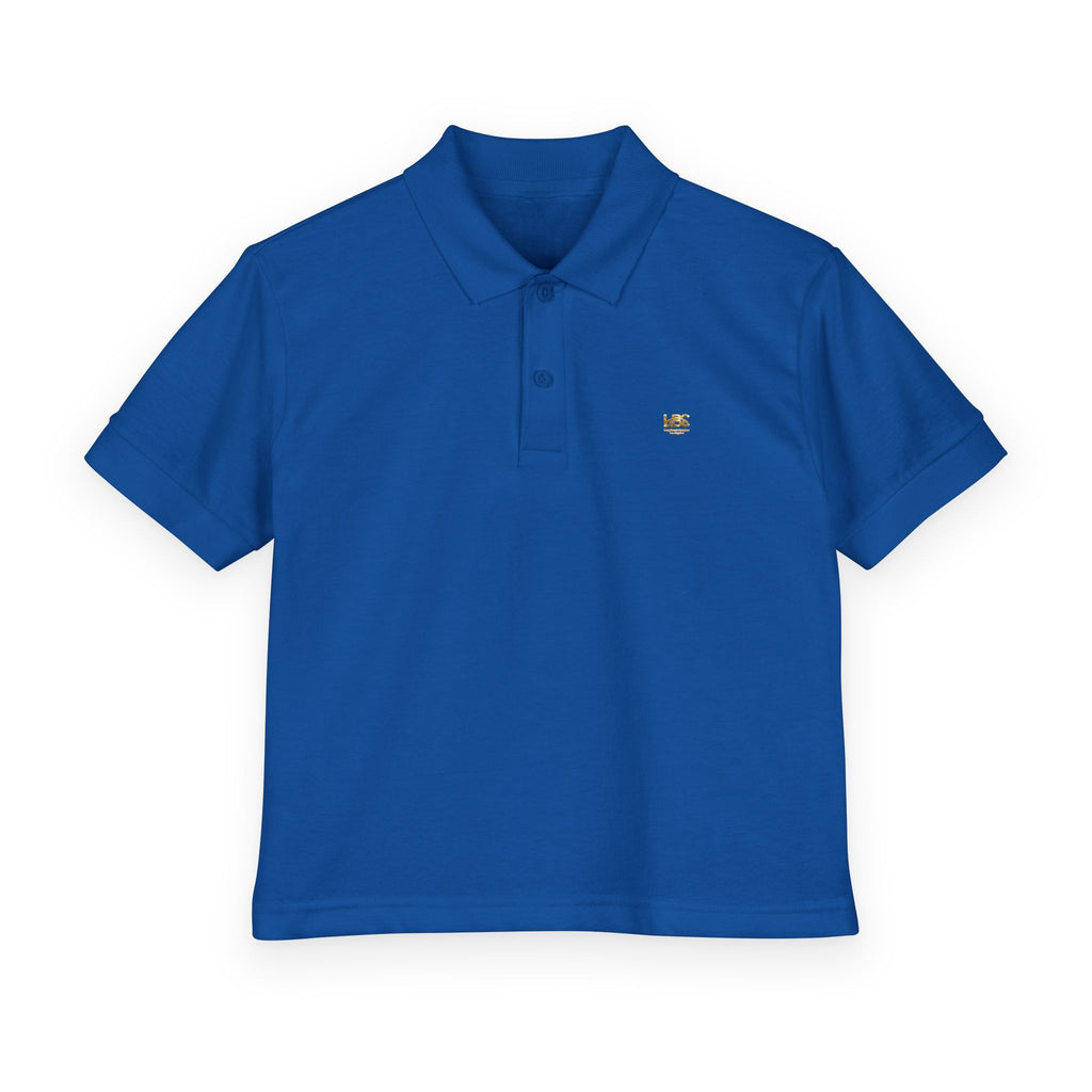 Youth LBC Gold Logo Polo Shirt  — DryBlend® Jersey School Uniform with Small Embroidered Logo