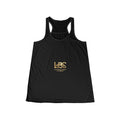 "LBC" Gold Logo Minimalist Women's Flowy Tank Racerback Tank Top