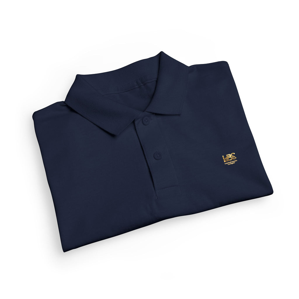 Youth LBC Gold Logo Polo Shirt  — DryBlend® Jersey School Uniform with Small Embroidered Logo
