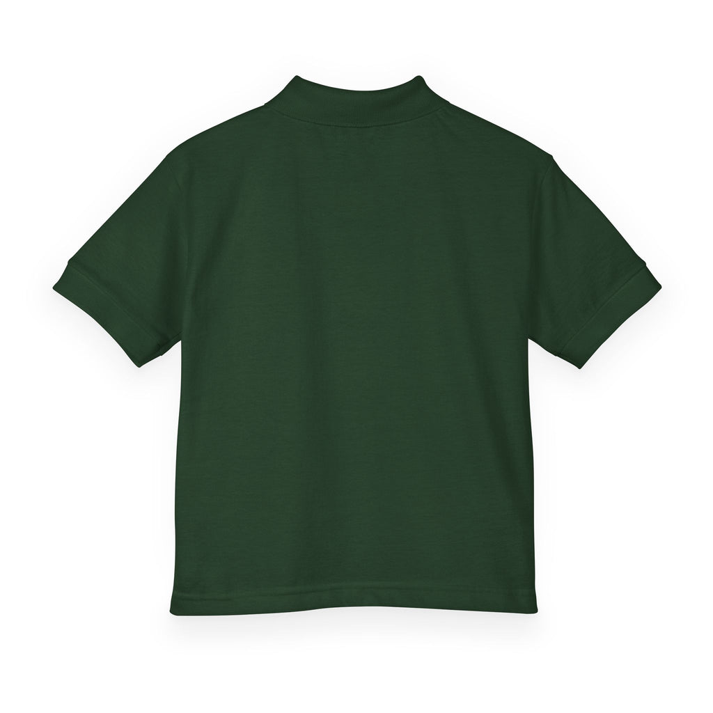 Youth LBC Gold Logo Polo Shirt  — DryBlend® Jersey School Uniform with Small Embroidered Logo