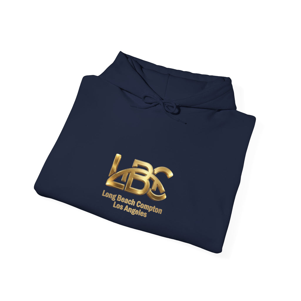 Lightweight Pullover Hoodie  Gold Logo White | LBC Long Beach