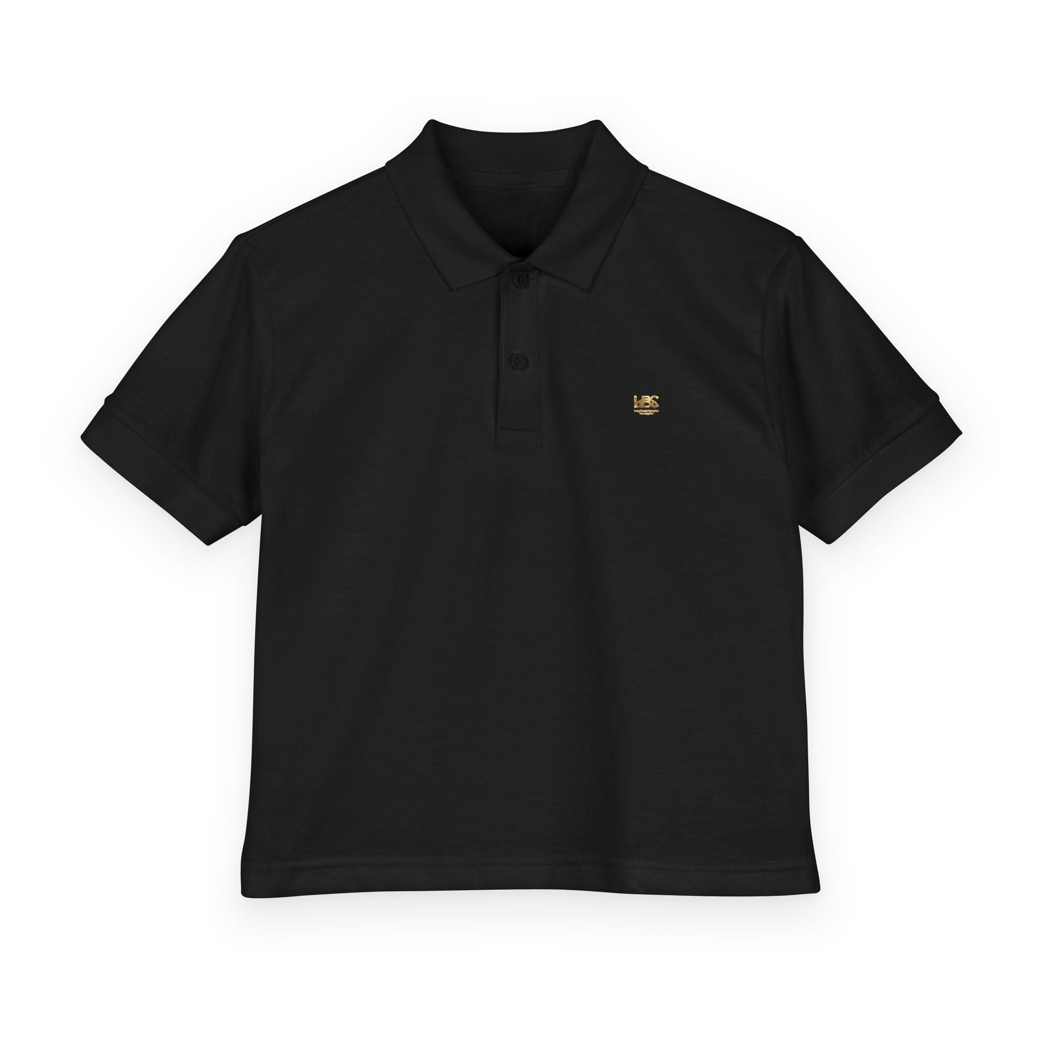 Youth LBC Gold Logo Polo Shirt  — DryBlend® Jersey School Uniform with Small Embroidered Logo