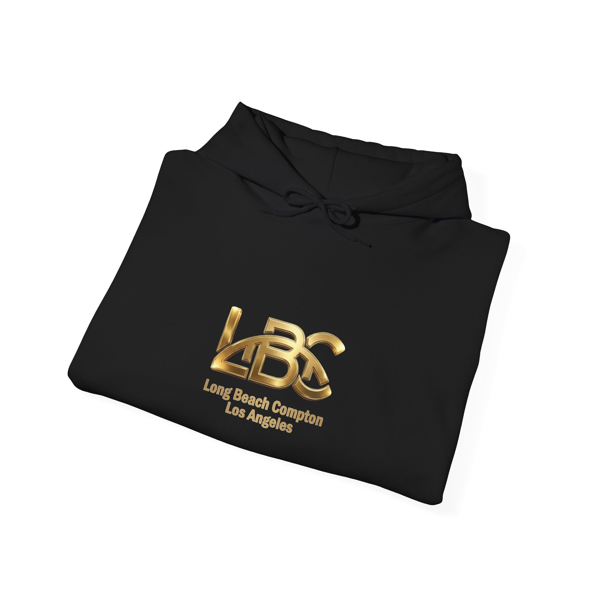 Lightweight Pullover Hoodie  Gold Logo White | LBC Long Beach