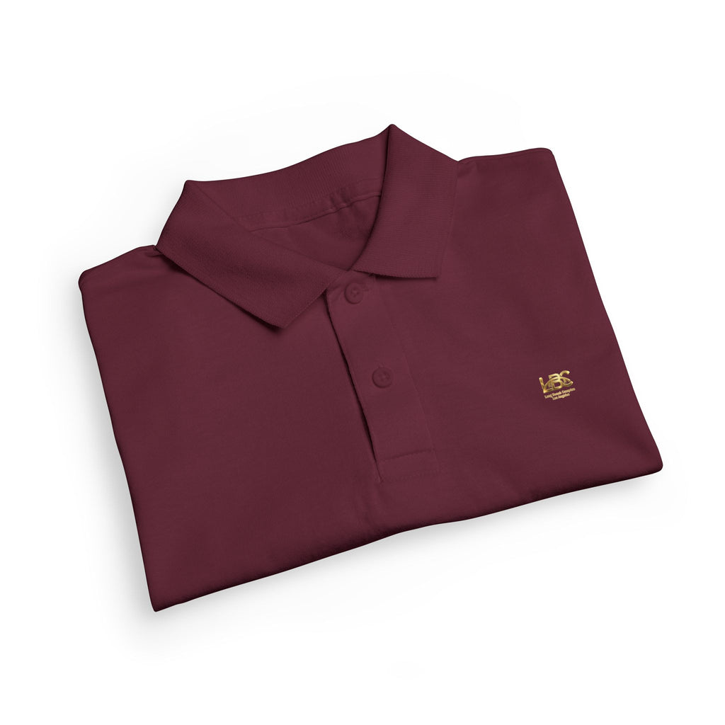 Youth LBC Gold Logo Polo Shirt  — DryBlend® Jersey School Uniform with Small Embroidered Logo