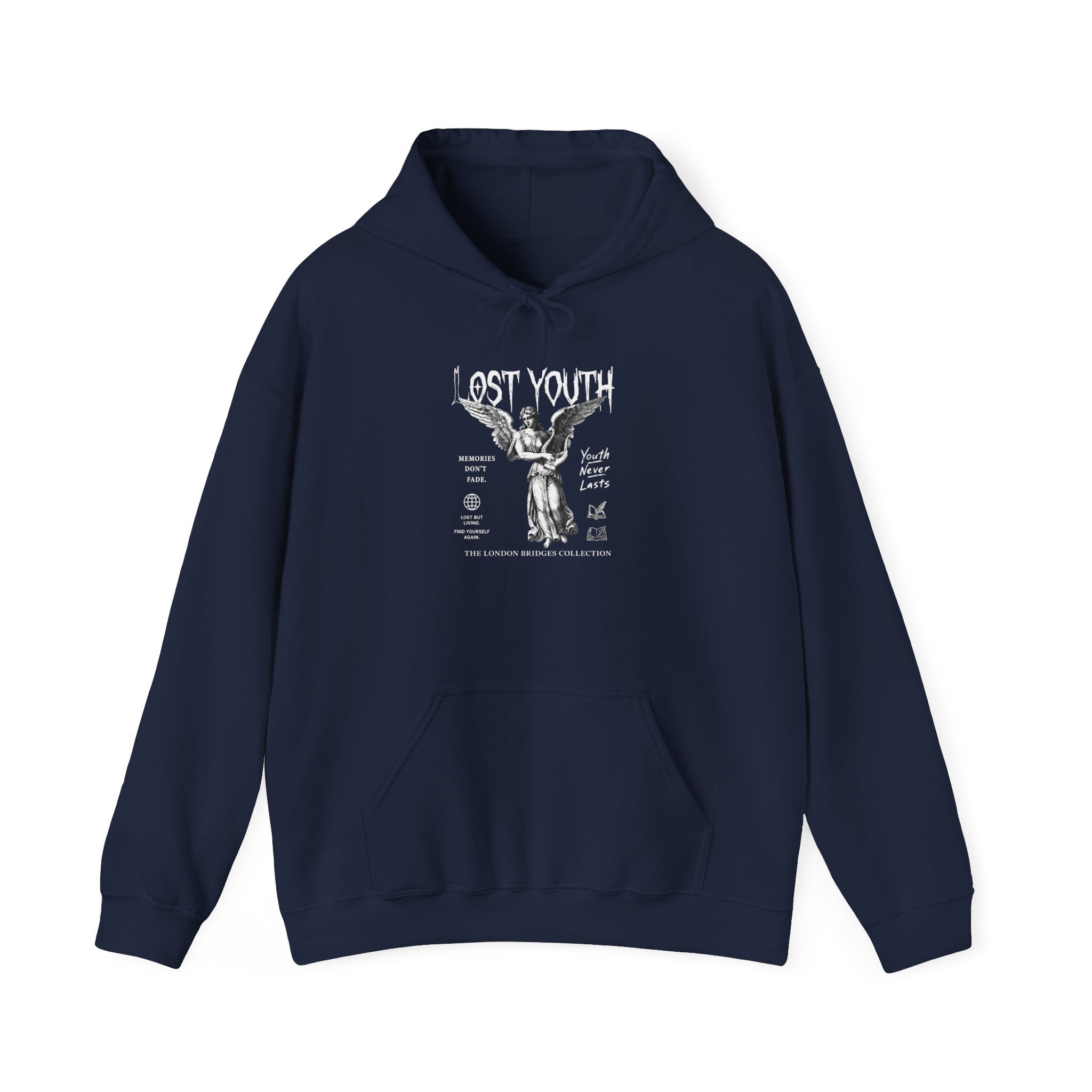 Lost Youth Graphic Hoodie — London Bridges Collection Vintage Art Streetwear