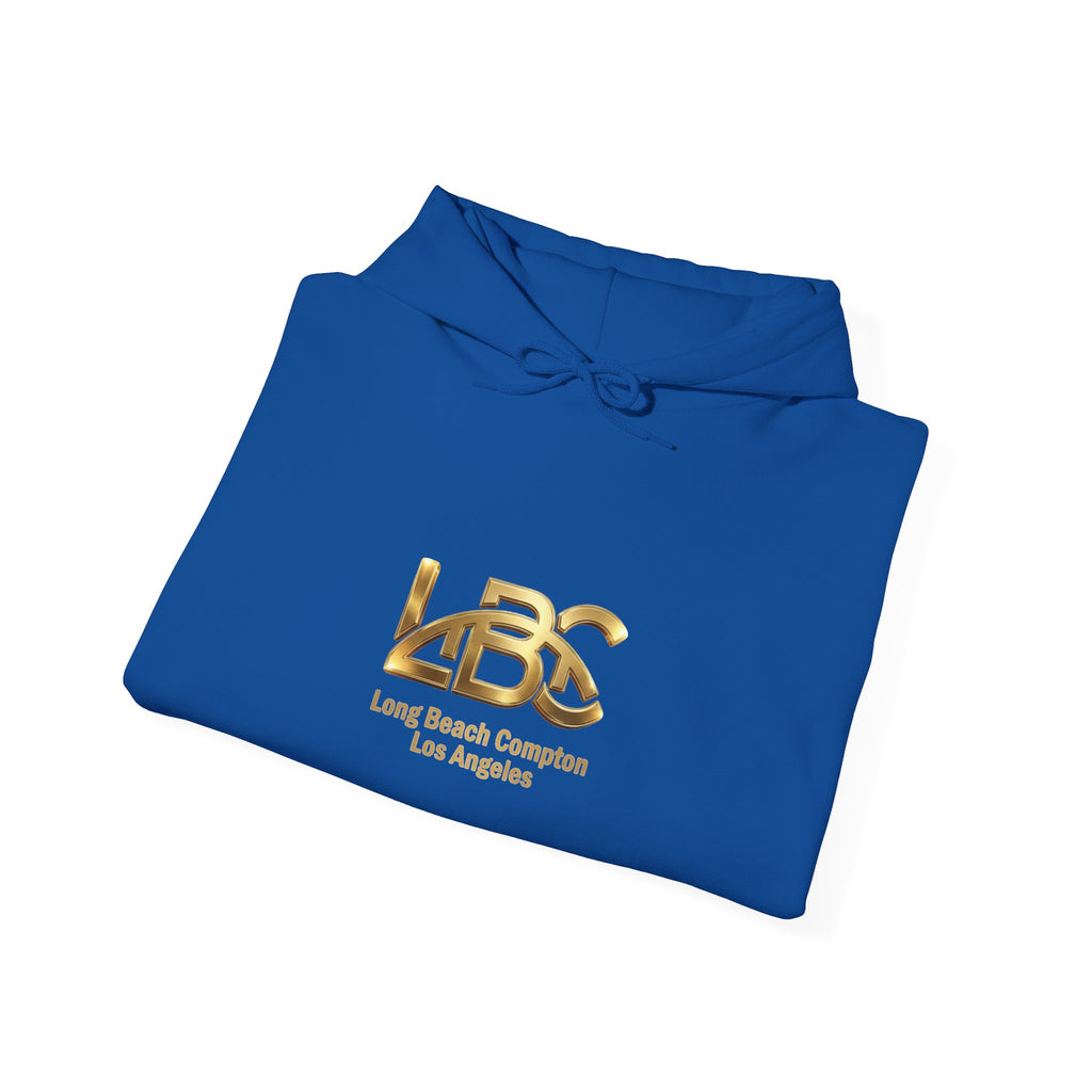 Lightweight Pullover Hoodie  Gold Logo White | LBC Long Beach