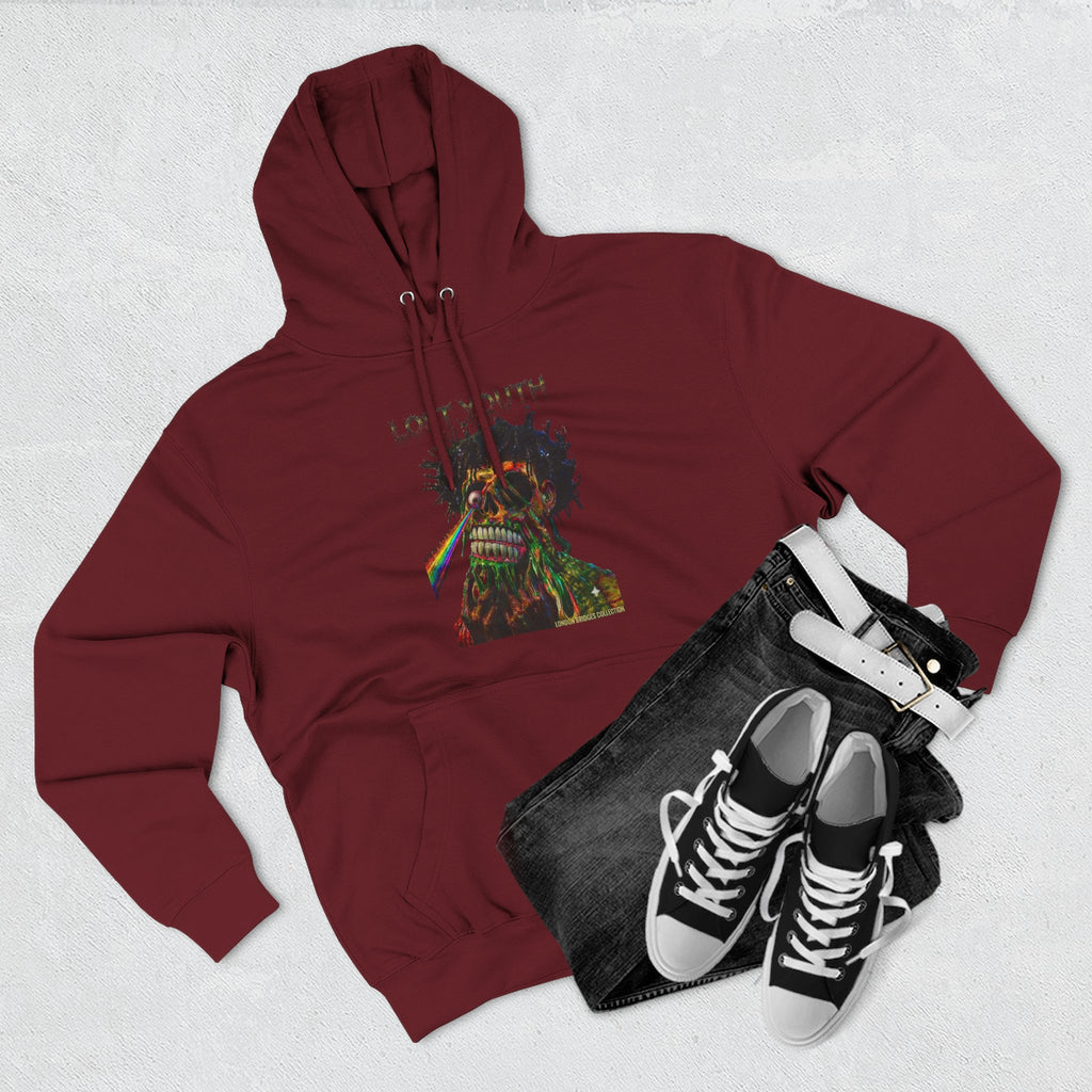 London Bridges Collection Lost Youth Graphic Hoodie — Rainbow Skull Streetwear