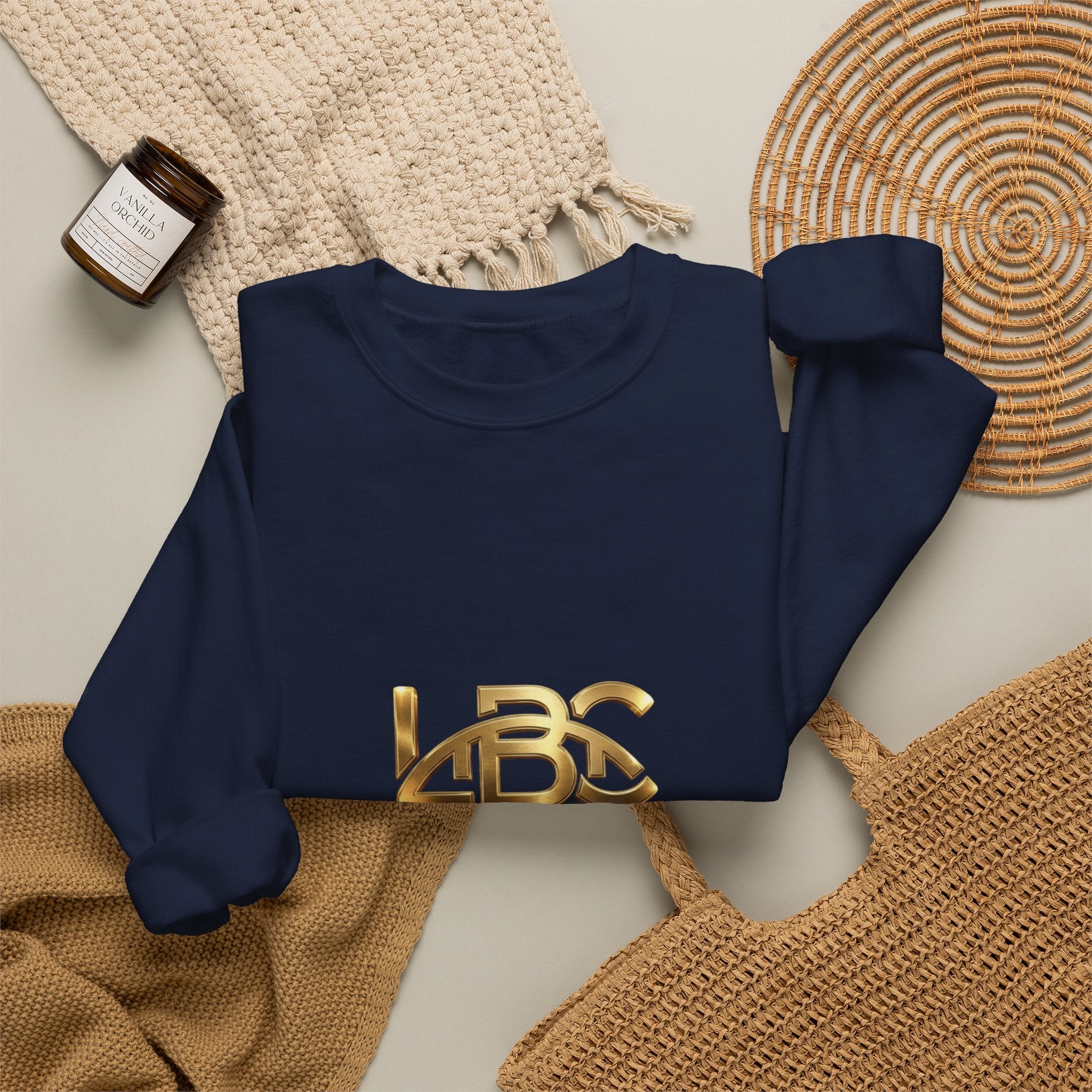 Long Beach LA Gold Logo Crewneck Sweatshirt