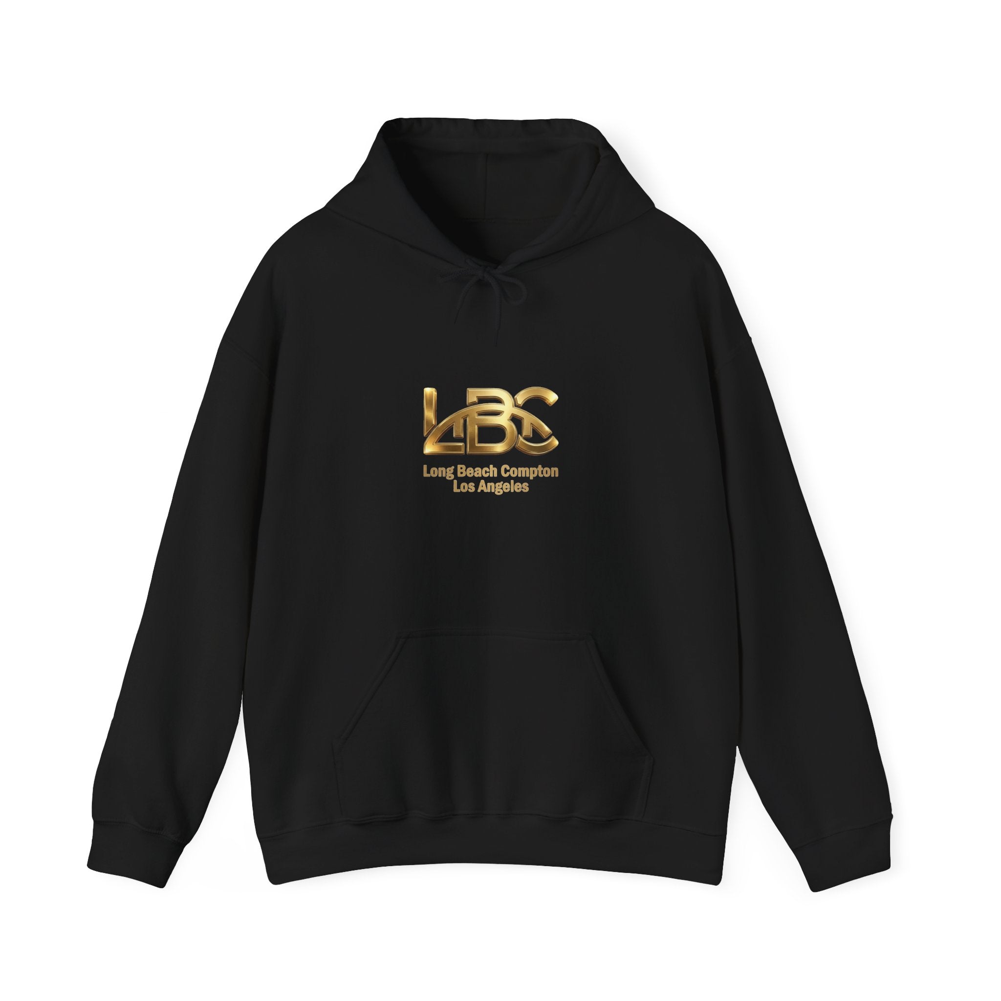 Lightweight Pullover Hoodie – Gold Logo White | LBC Long Beach
