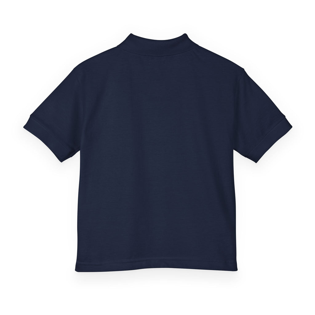 Youth LBC Gold Logo Polo Shirt  — DryBlend® Jersey School Uniform with Small Embroidered Logo