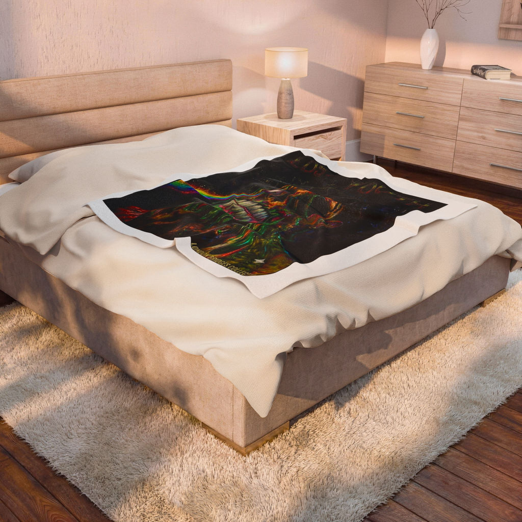 Velveteen Blanket - "Lost Youth" Series Psychedelic Skull Plush Throw
