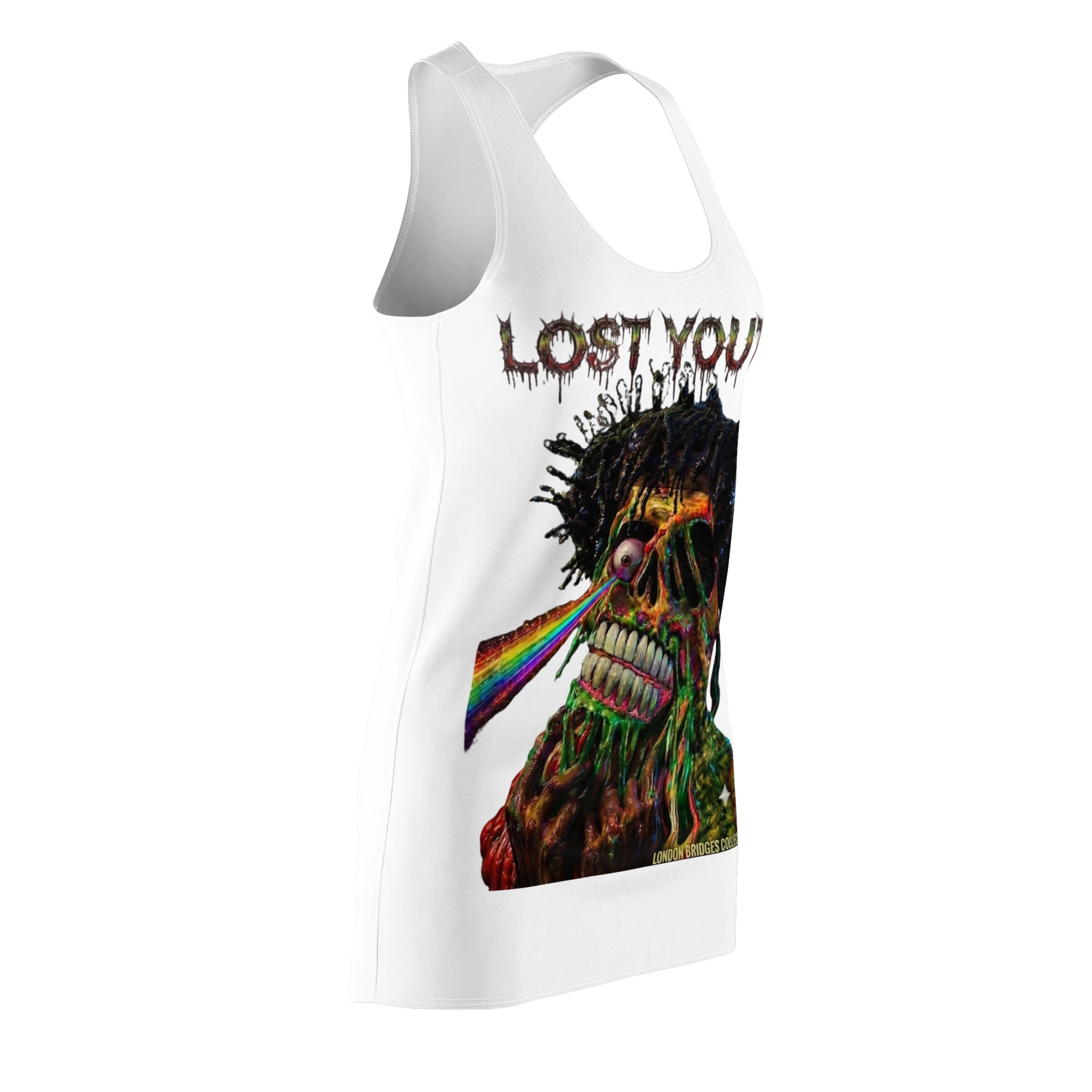 Lost Youth Skull Racerback Dress — Colorful Punk Graphic