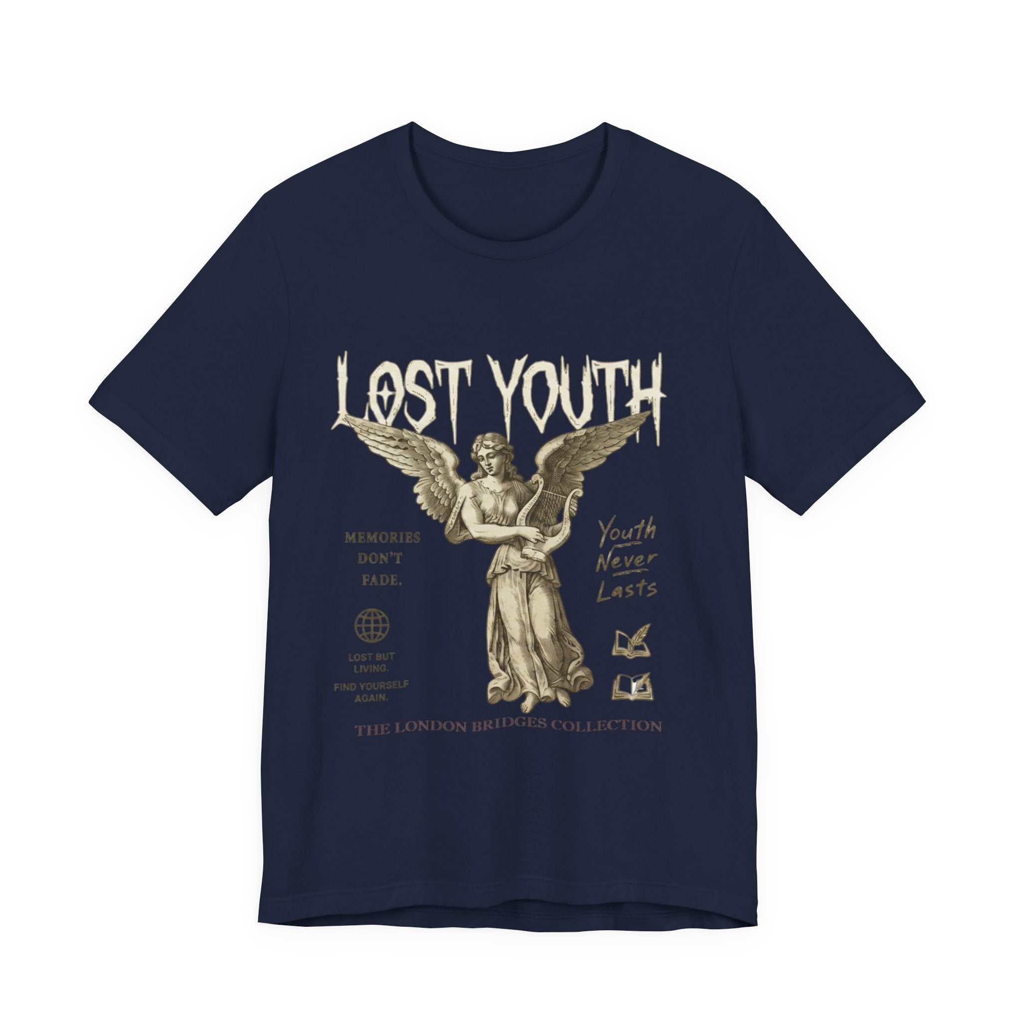 Lost Youth Angel Tee — Vintage Statue Graphic T-Shirt