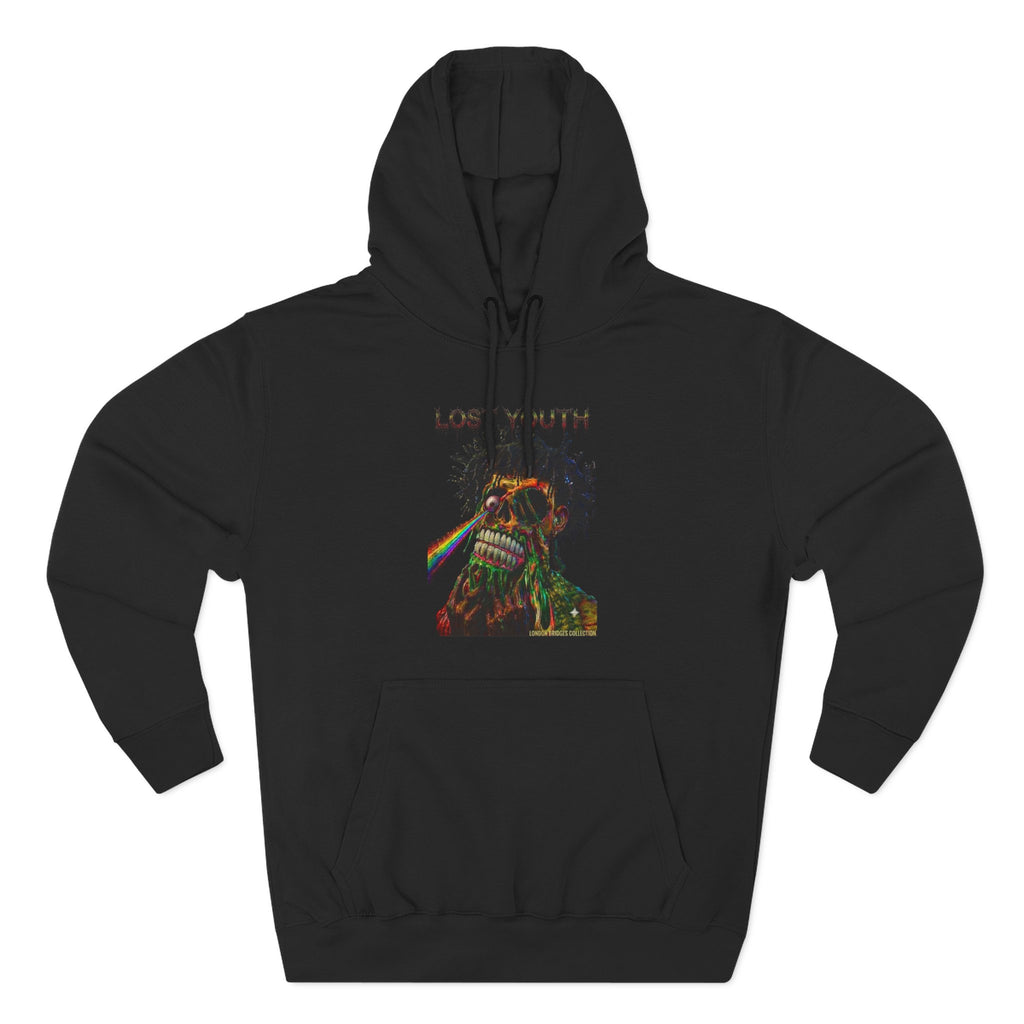 London Bridges Collection Lost Youth Graphic Hoodie — Rainbow Skull Streetwear