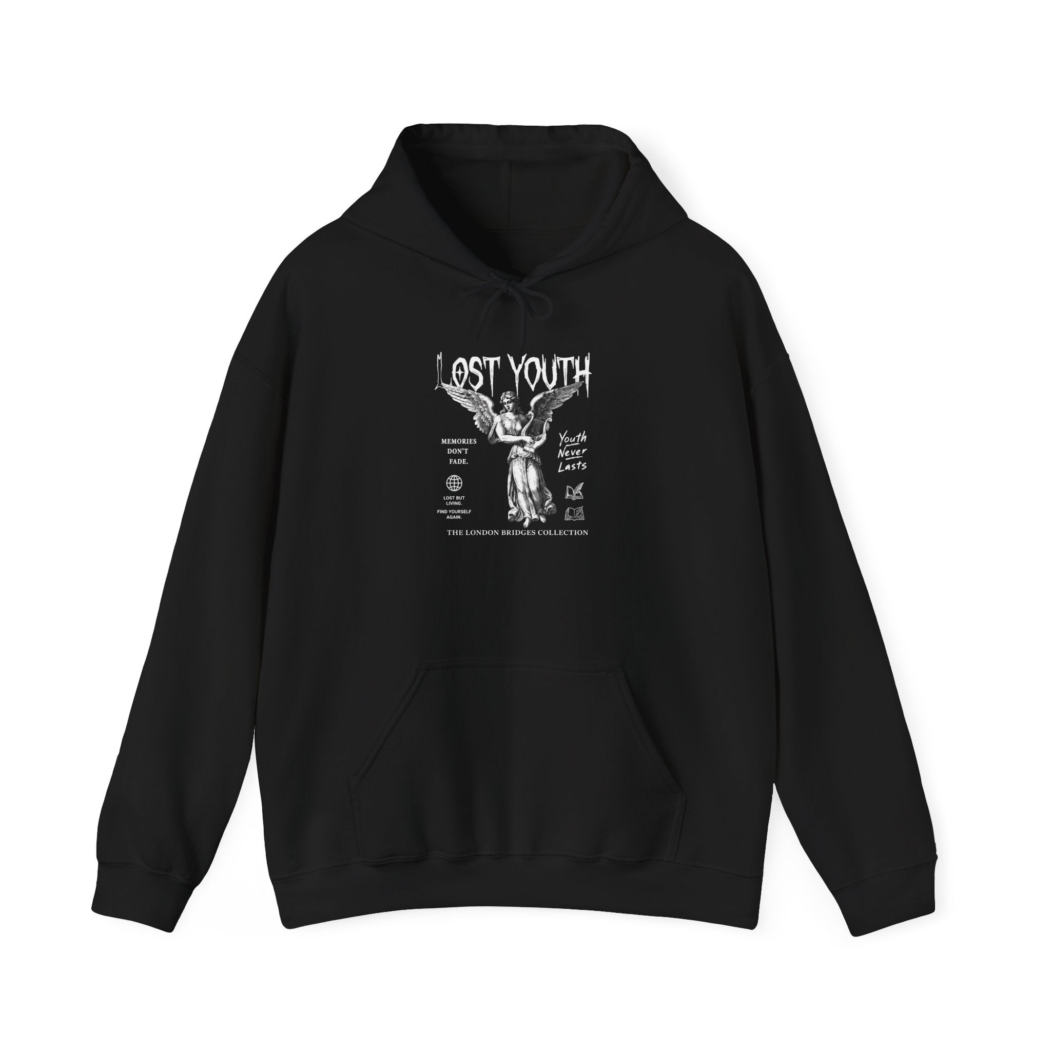 Lost Youth Graphic Hoodie — London Bridges Collection Vintage Art Streetwear