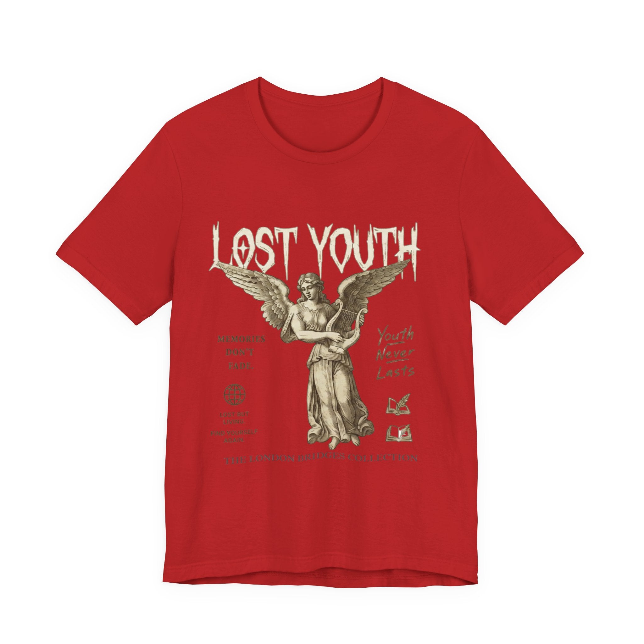 Lost Youth Angel Tee — Vintage Statue Graphic T-Shirt