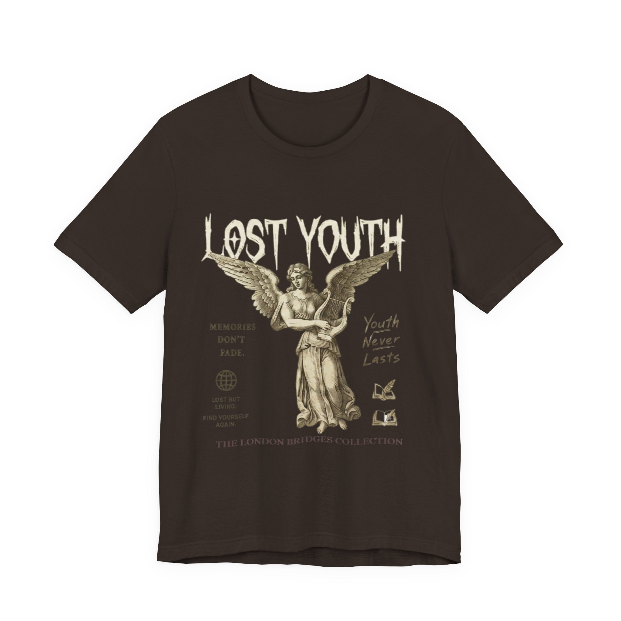 Lost Youth Angel Tee — Vintage Statue Graphic T-Shirt