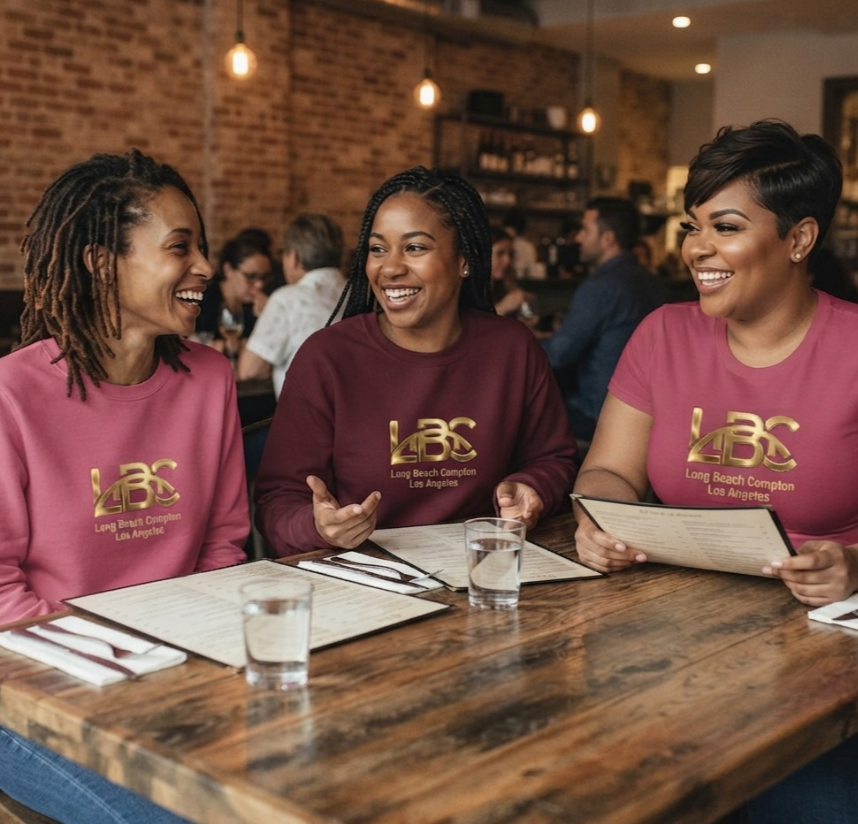 Women's Urban Crewneck Sweatshirt  Streetwear | LBC Long Beach Gold Logo