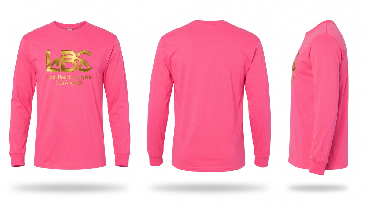 Long Sleeve T-Shirt  Gold Logo Streetwear | LBC Long Beach