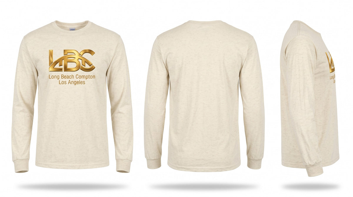 Long Sleeve T-Shirt  Gold Logo Streetwear | LBC Long Beach