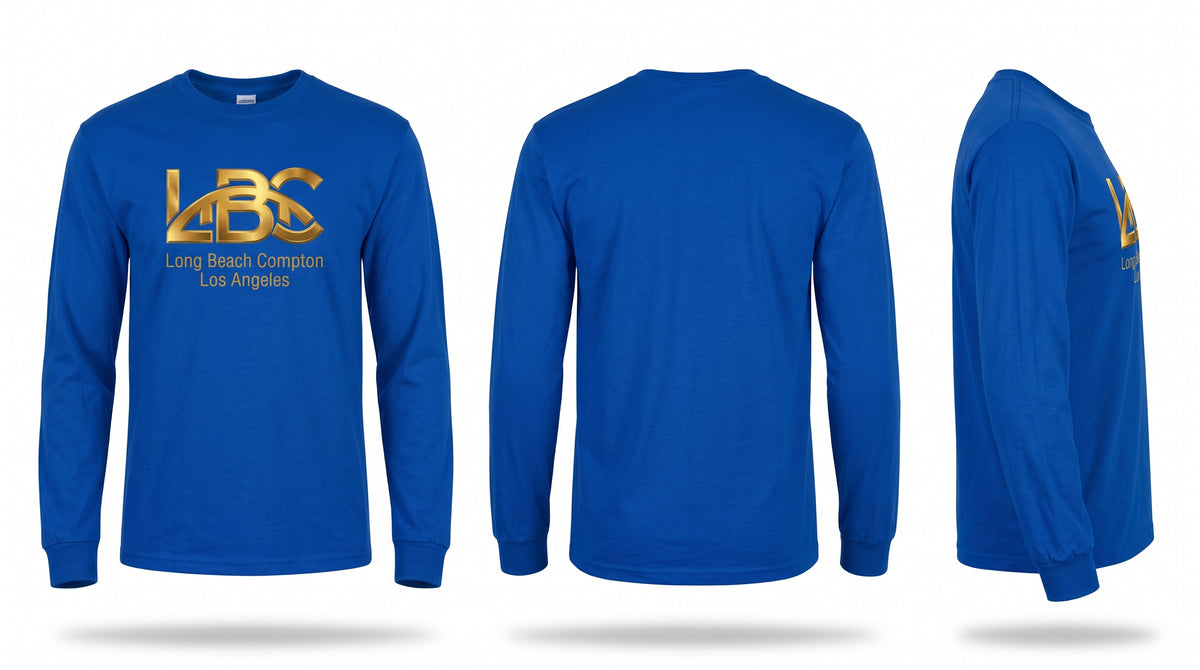 Long Sleeve T-Shirt  Gold Logo Streetwear | LBC Long Beach