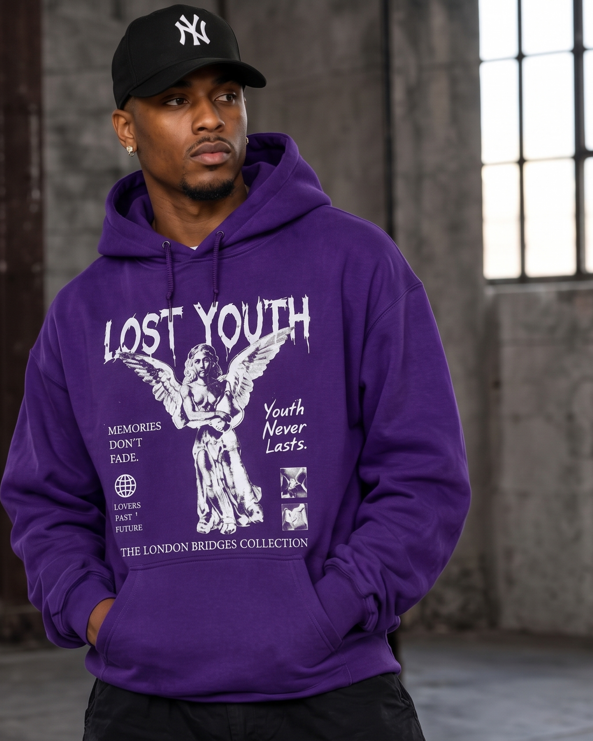 Graphic Hoodie  Memories Don't Fade Large Face Print | Lost Youth x LBC