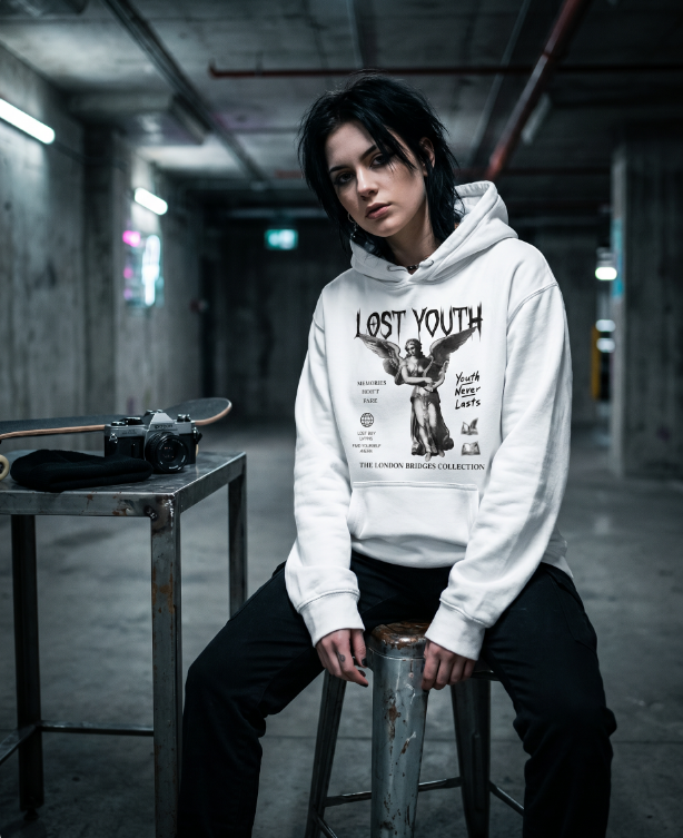 Lost Youth 'Memories Don't Fade" Graphic Hoodie (Large Face)
