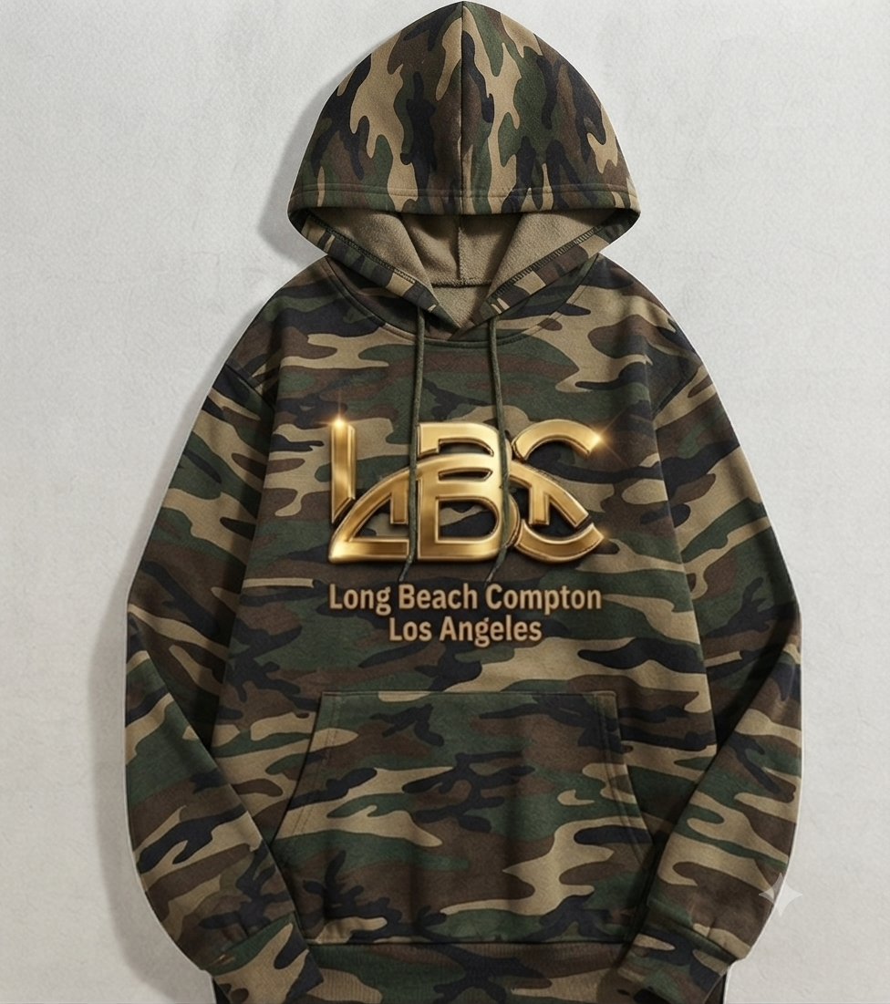 LBC Premium Gold Logo Camouflage Soft Cotton Hoodie