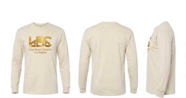 Long Sleeve T-Shirt  Gold Logo Streetwear | LBC Long Beach
